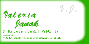 valeria janak business card